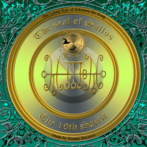Dämon Sallos wird in der Goetia beschrieben und dies ist sein Siegel.
