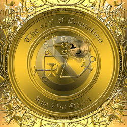 Demon Dantalion is described in the Goetia and this is his seal.