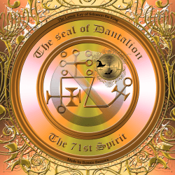 Demon Dantalion is described in the Goetia and this is his seal.