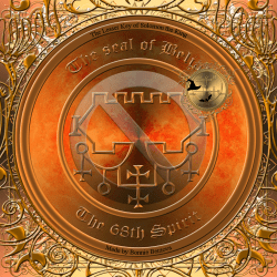 Demon Belial is described in the Goetia and this is his seal.
